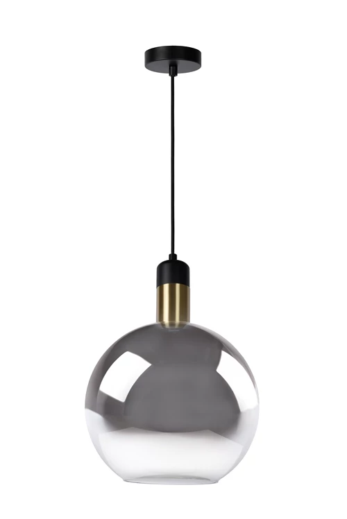 Lucide JULIUS - Pendant light - Ø 28 cm - 1xE27 - Smoke Grey - turned off